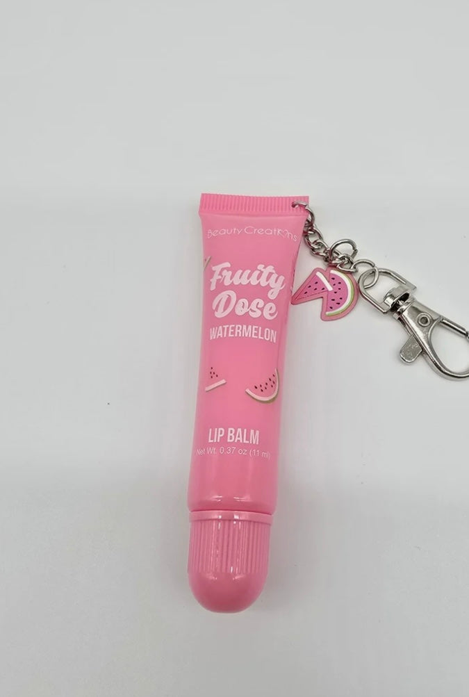 BEAUTY CREATIONS- FRUITY DOSE- LIP BALM WITH KEYCHAIN