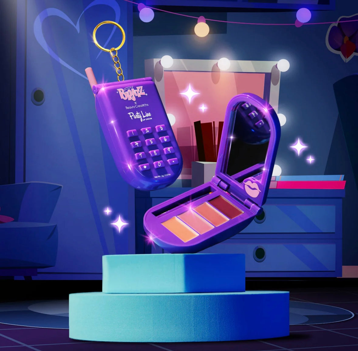 BRATZ X BEAUTY CREATIONS "PARTY LINE" LIP AND CHEEK CREAM CELL PHONE