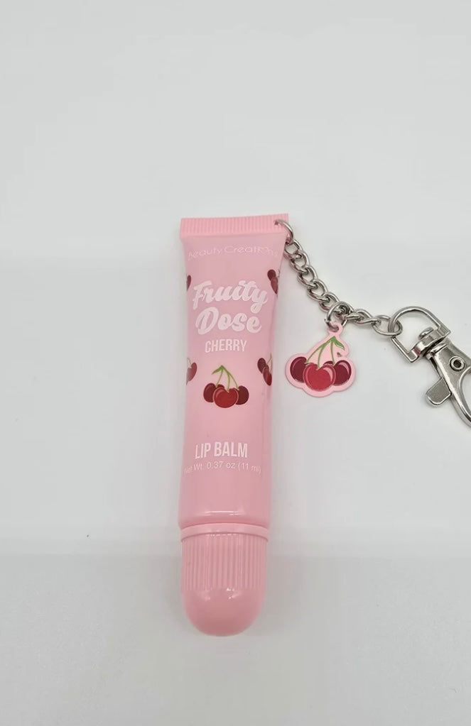 BEAUTY CREATIONS- FRUITY DOSE- LIP BALM WITH KEYCHAIN