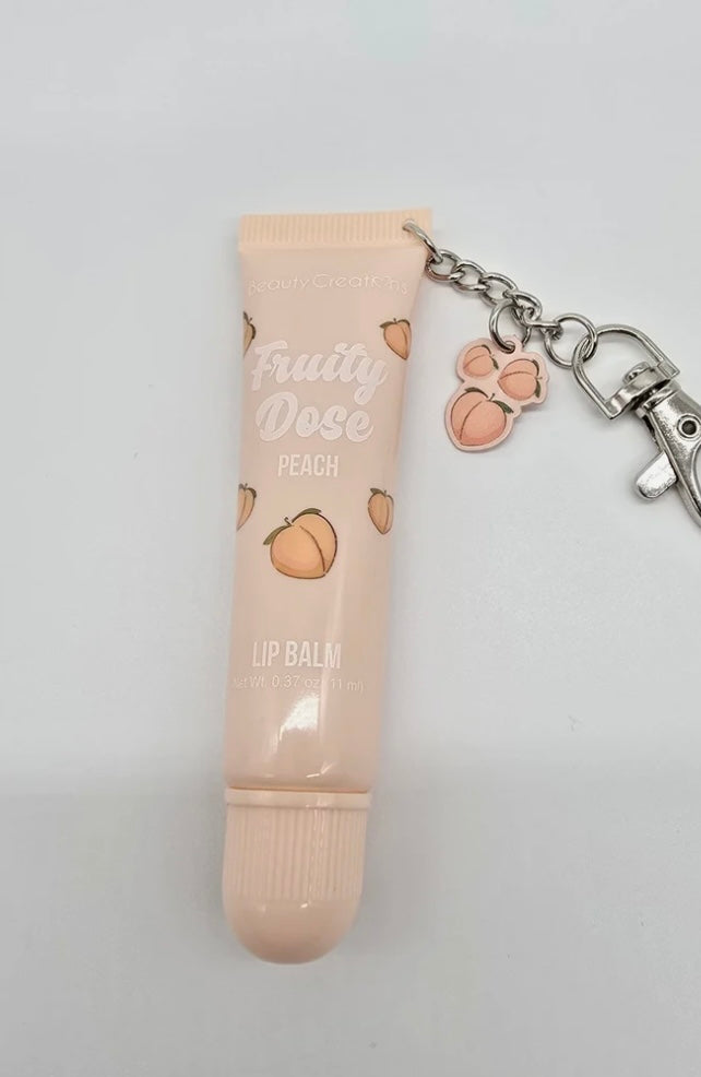 BEAUTY CREATIONS- FRUITY DOSE- LIP BALM WITH KEYCHAIN