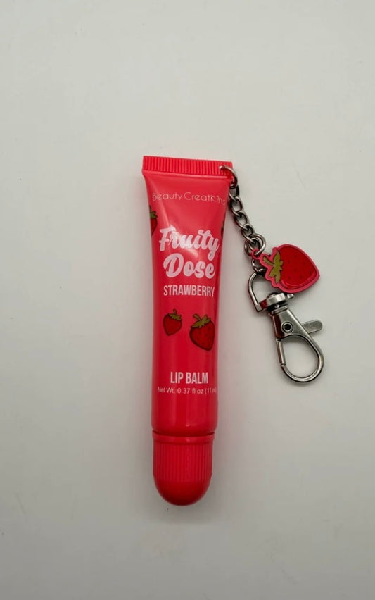 BEAUTY CREATIONS- FRUITY DOSE- LIP BALM WITH KEYCHAIN