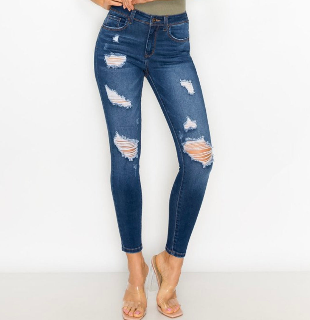 Push-Up Destructed Modal Basic Skinny Pants