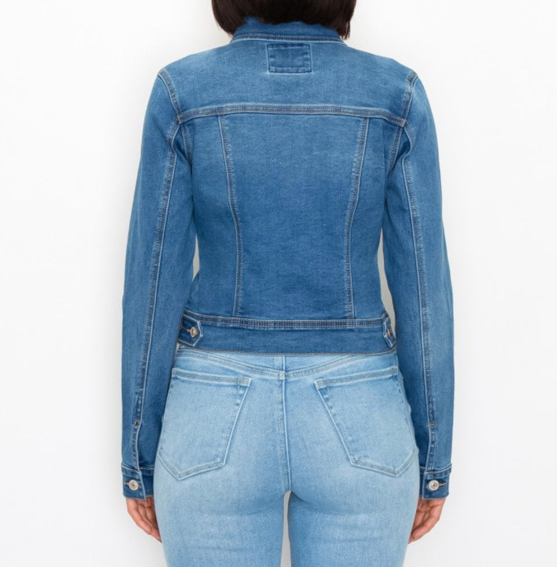 Stone Washed Basic Denim Jacket